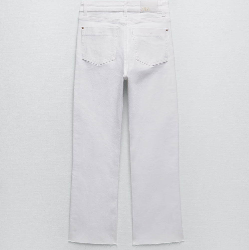 NWT Zara High Rise Mini Flare Leg Ankle Stretch Jeans, Size 4 - Picture 7 of 11